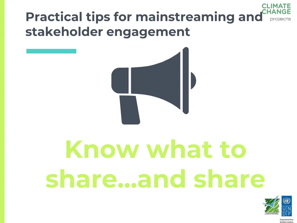 practical tips for mainstreaming and stakeholder 4