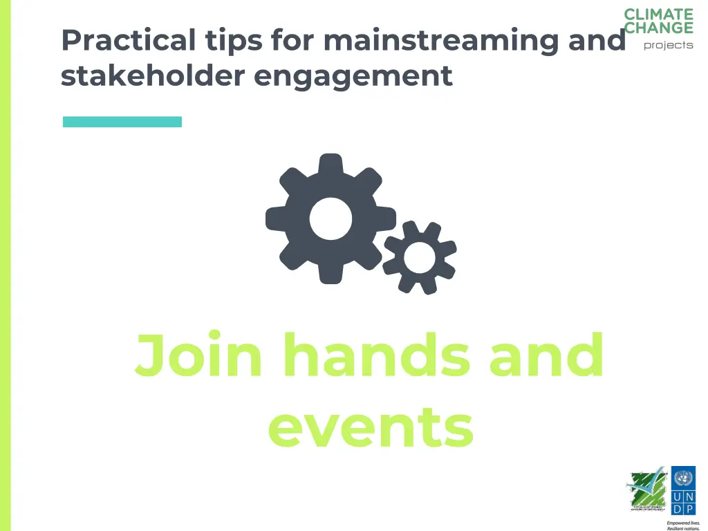 practical tips for mainstreaming and stakeholder 6