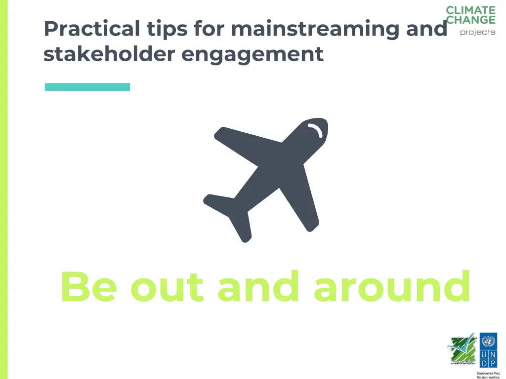 practical tips for mainstreaming and stakeholder 7