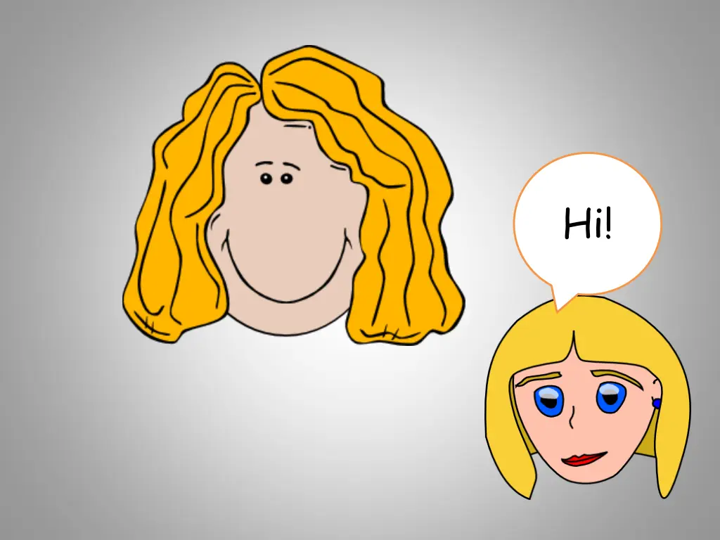 lady face cartoon clip art