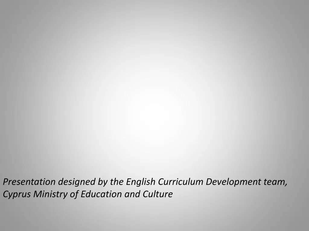 presentation designed by the english curriculum