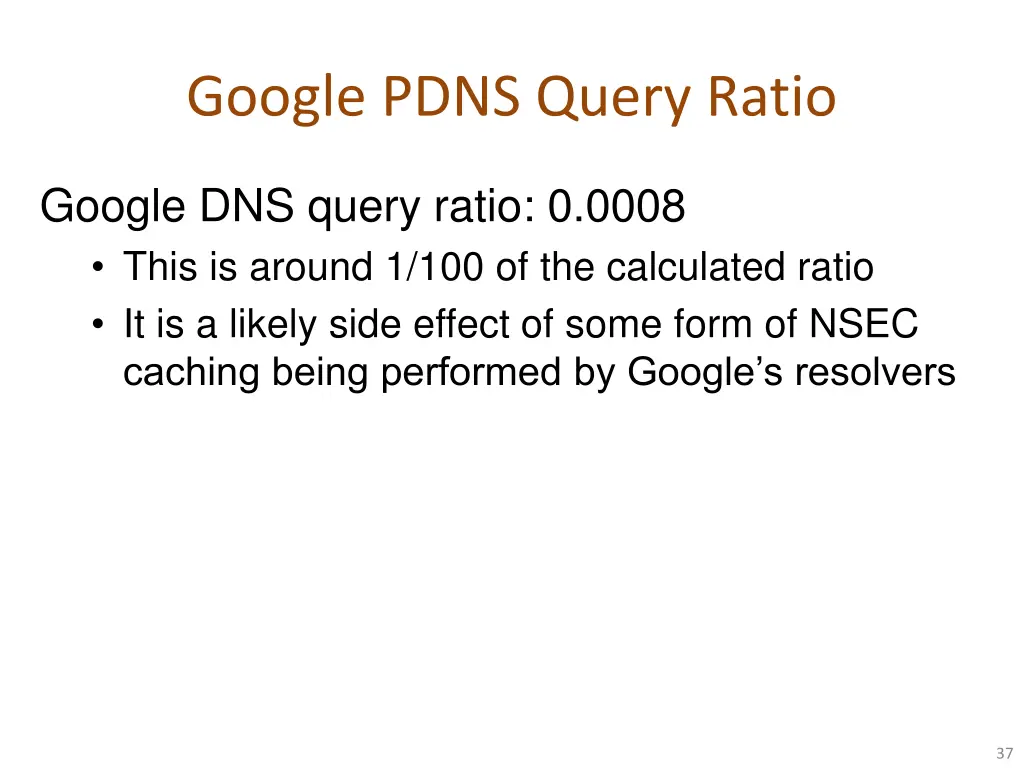 google pdns query ratio