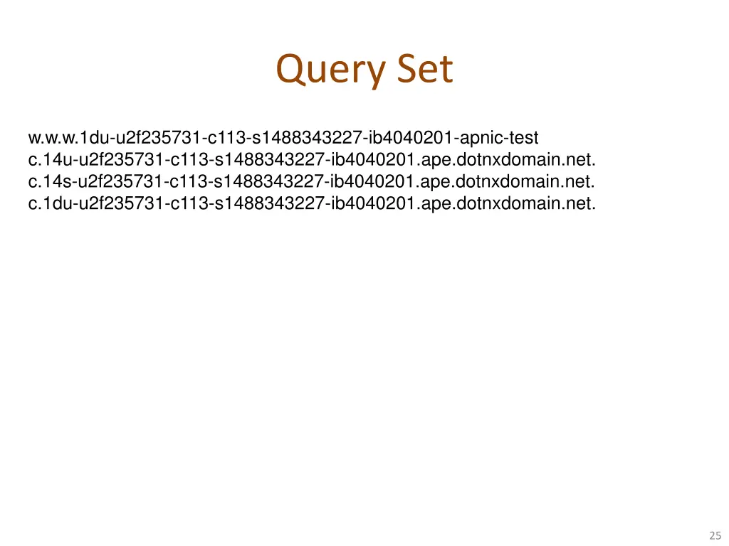 query set