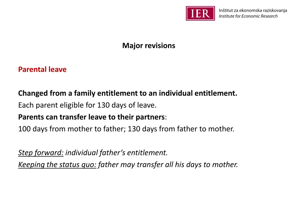 major revisions