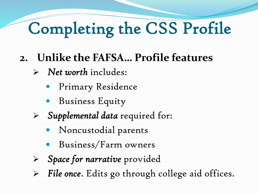 completing the css profile completing 1