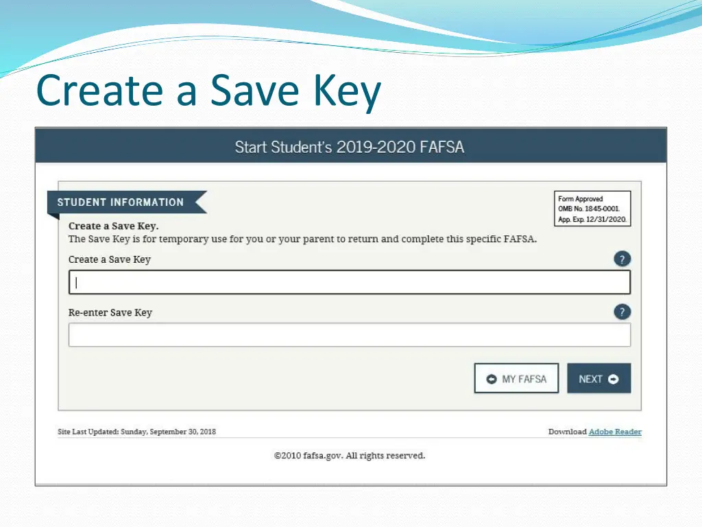 create a save key