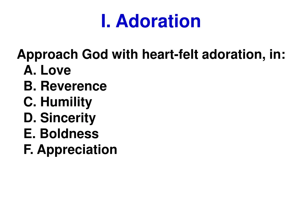 i adoration