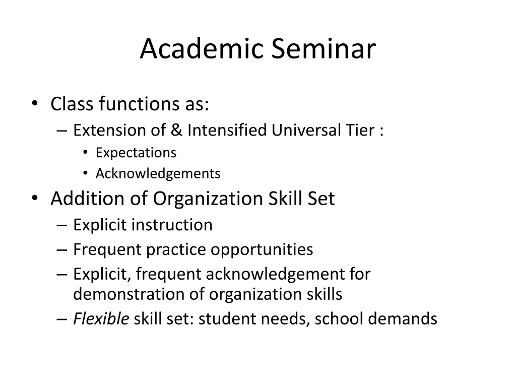 academic seminar 1