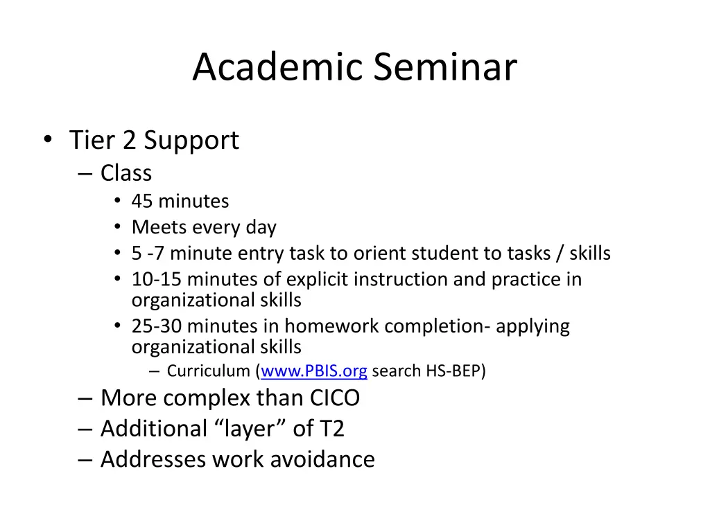 academic seminar