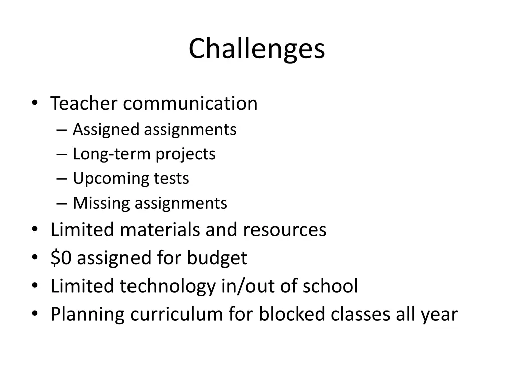 challenges