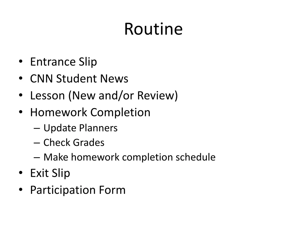 routine