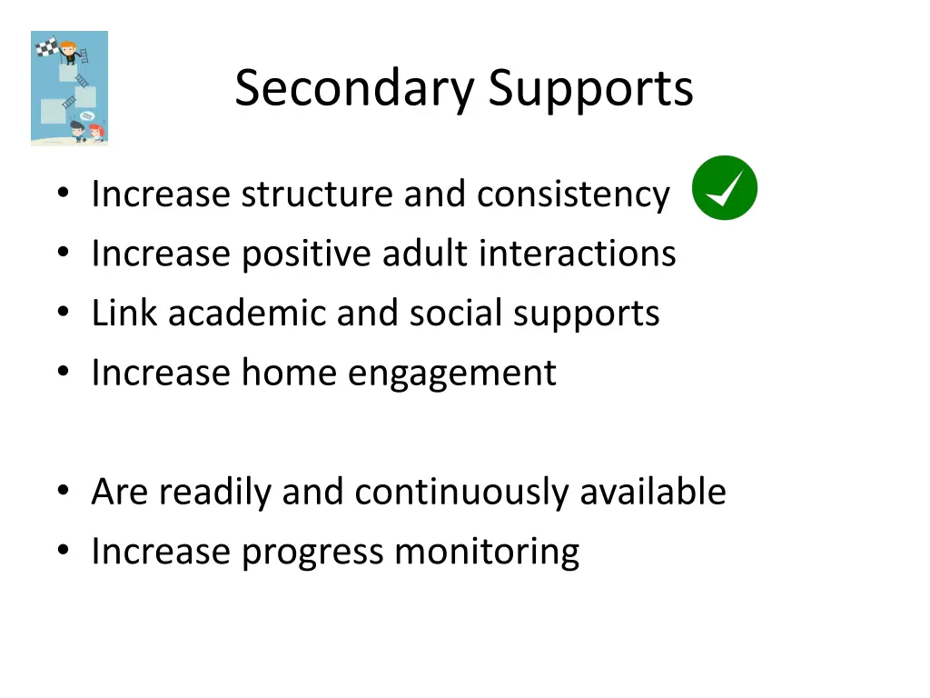 secondary supports