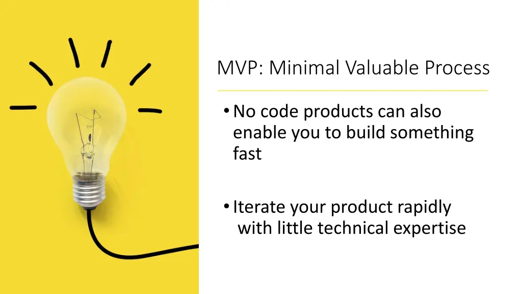mvp minimal valuable process
