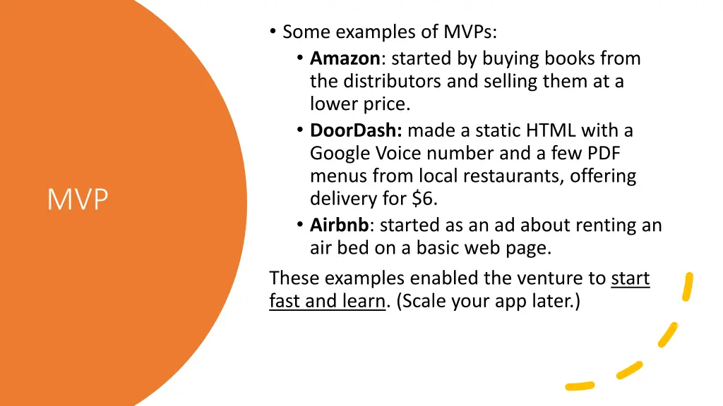 some examples of mvps amazon started by buying