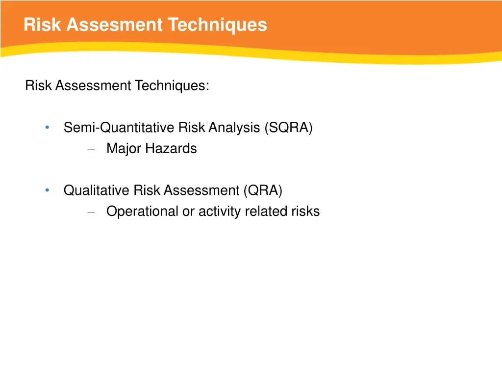 risk assesment techniques