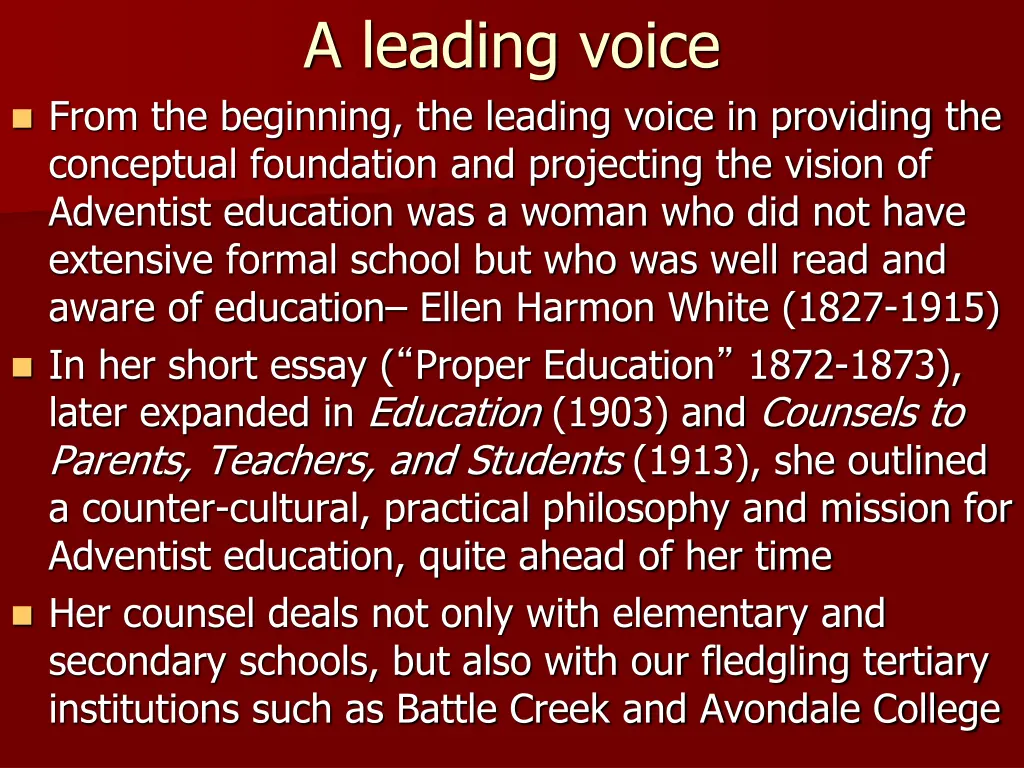 a leading voice