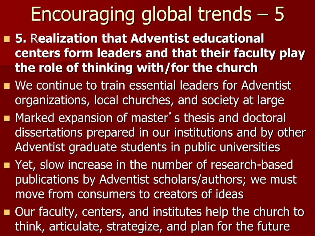 encouraging global trends 5
