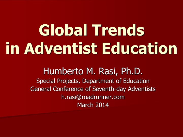 global trends in adventist education