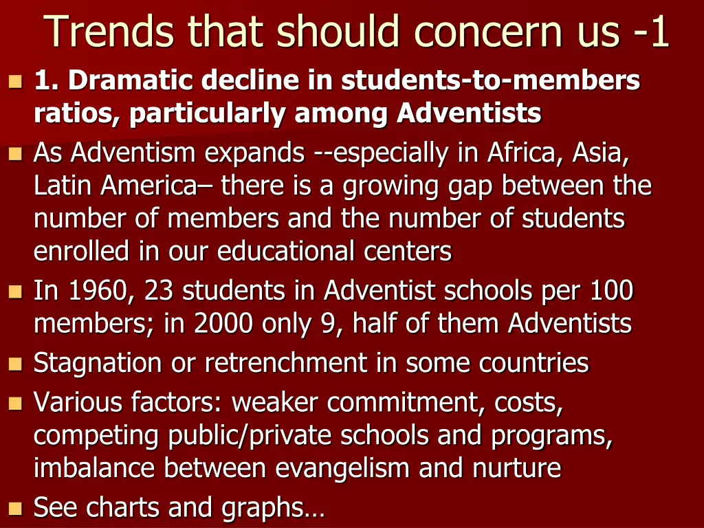 trends that should concern us 1 1 dramatic