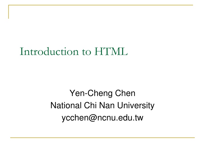 introduction to html