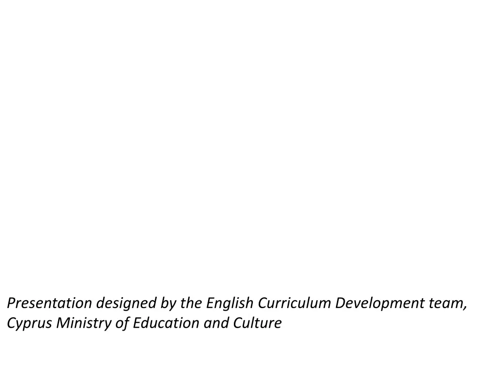 presentation designed by the english curriculum