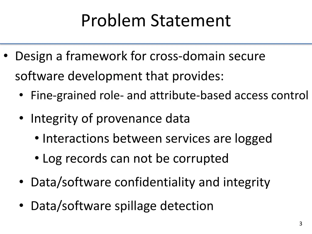 problem statement