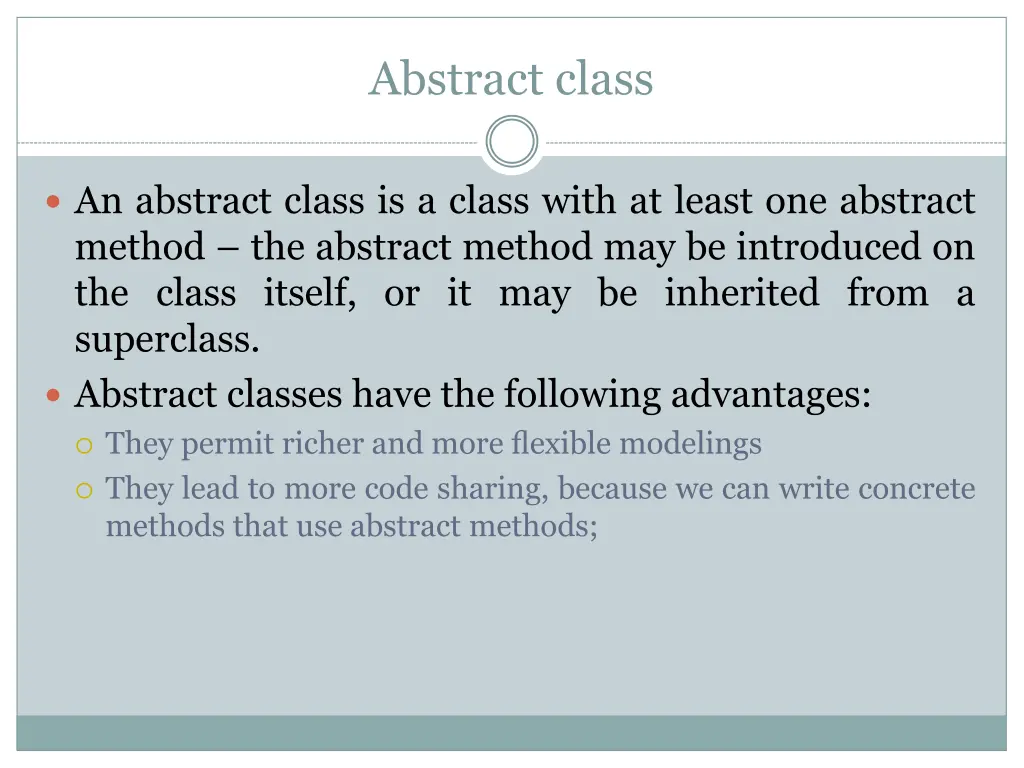 abstract class