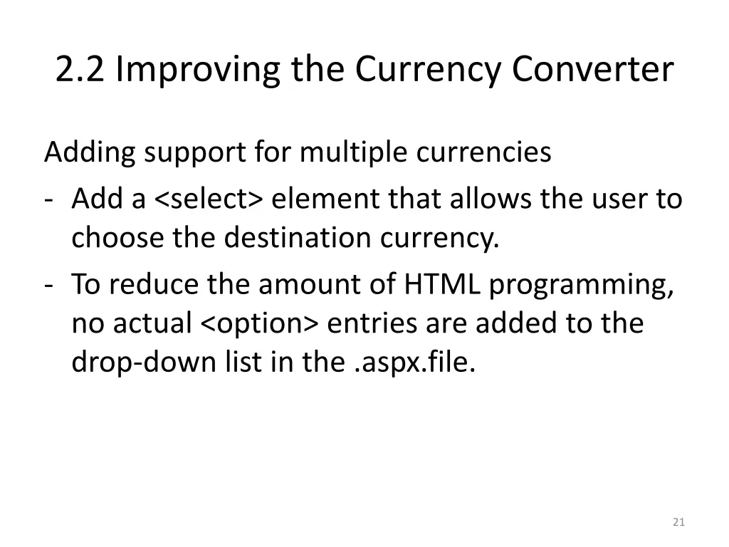 2 2 improving the currency converter