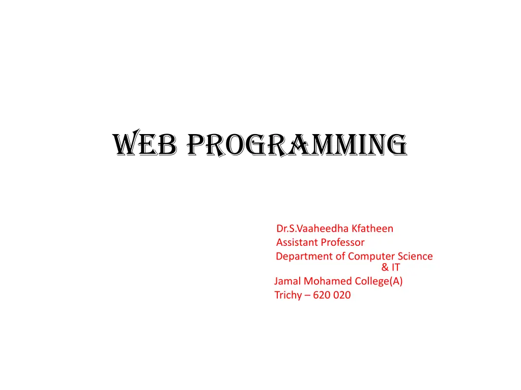 web programming