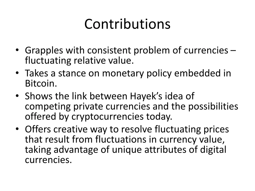 contributions