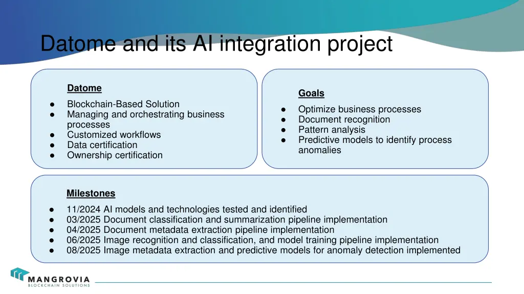 datome and its ai integration project