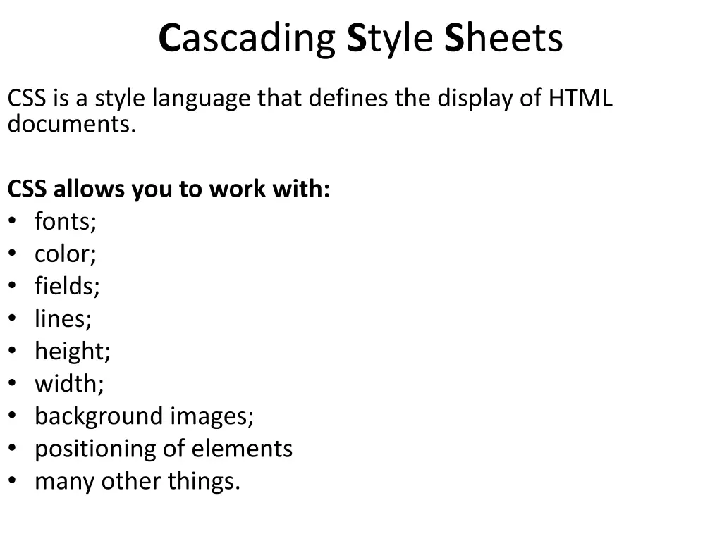 c ascading s tyle s heets