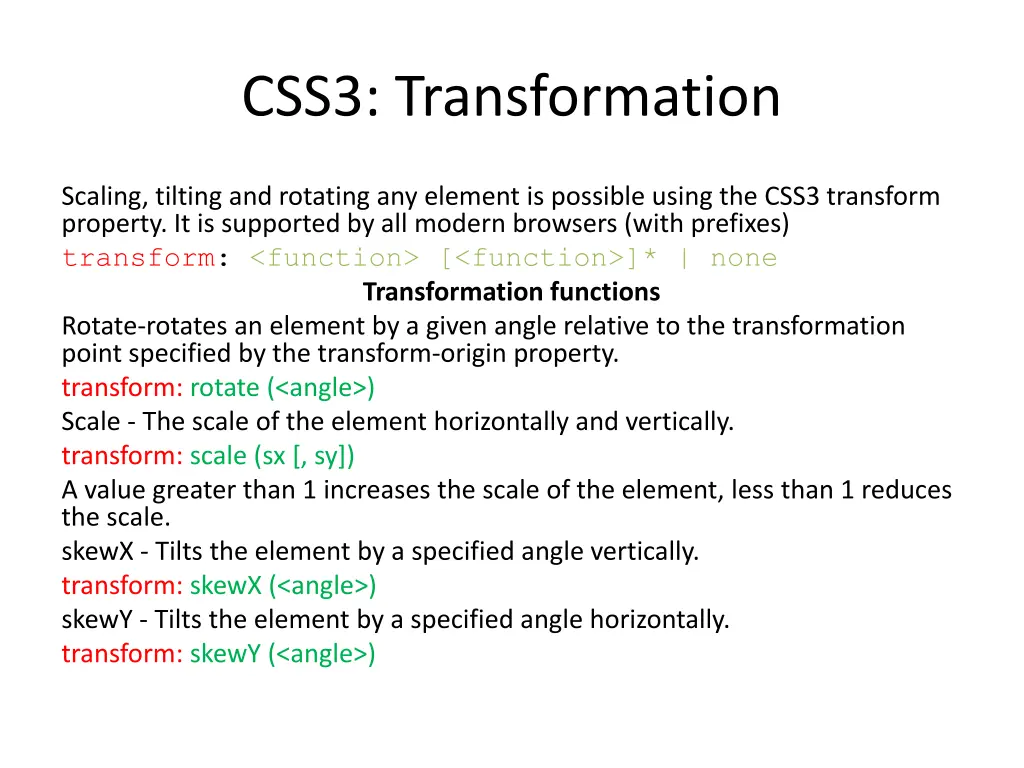 css3 transformation