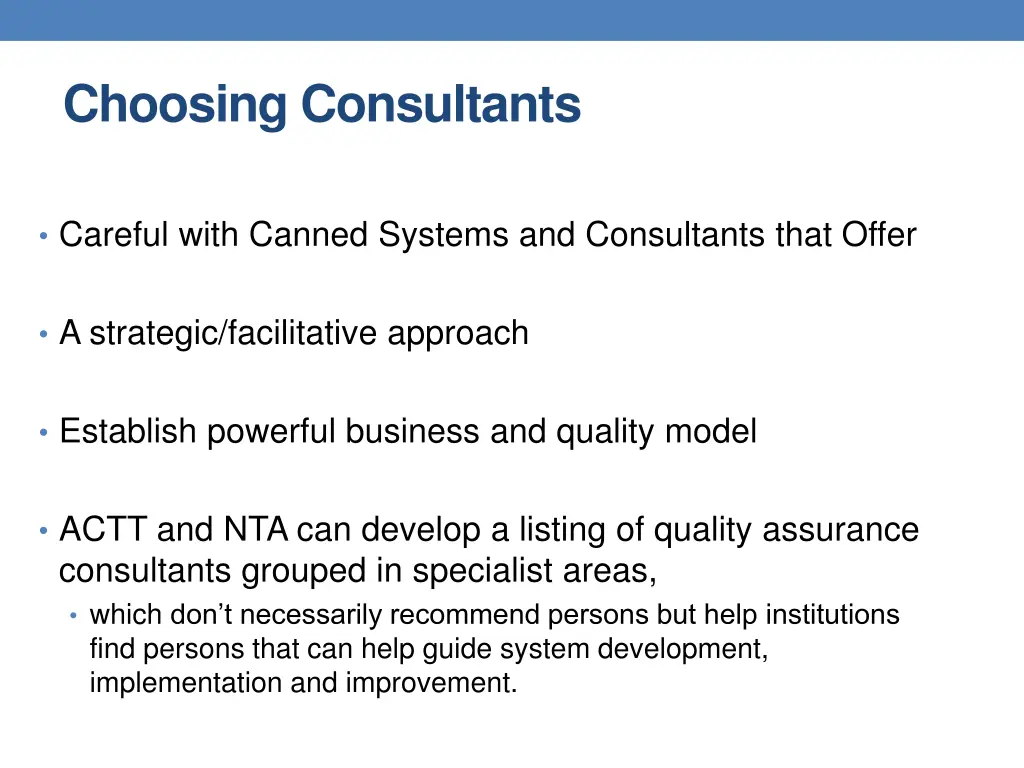 choosing consultants