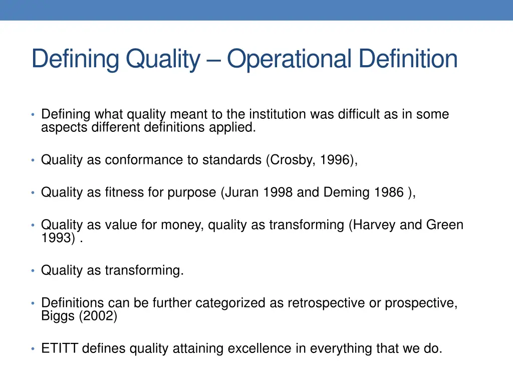 defining quality operational definition