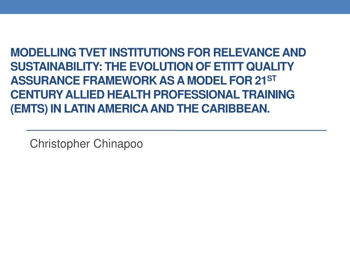 modelling tvet institutions for relevance