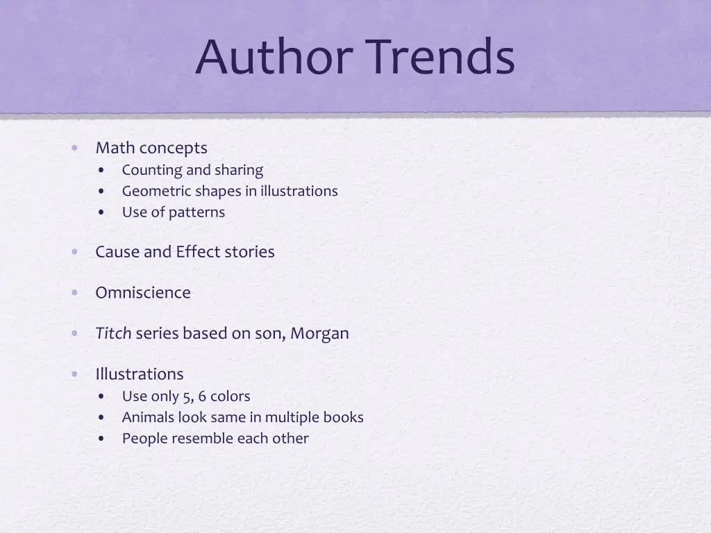 author trends