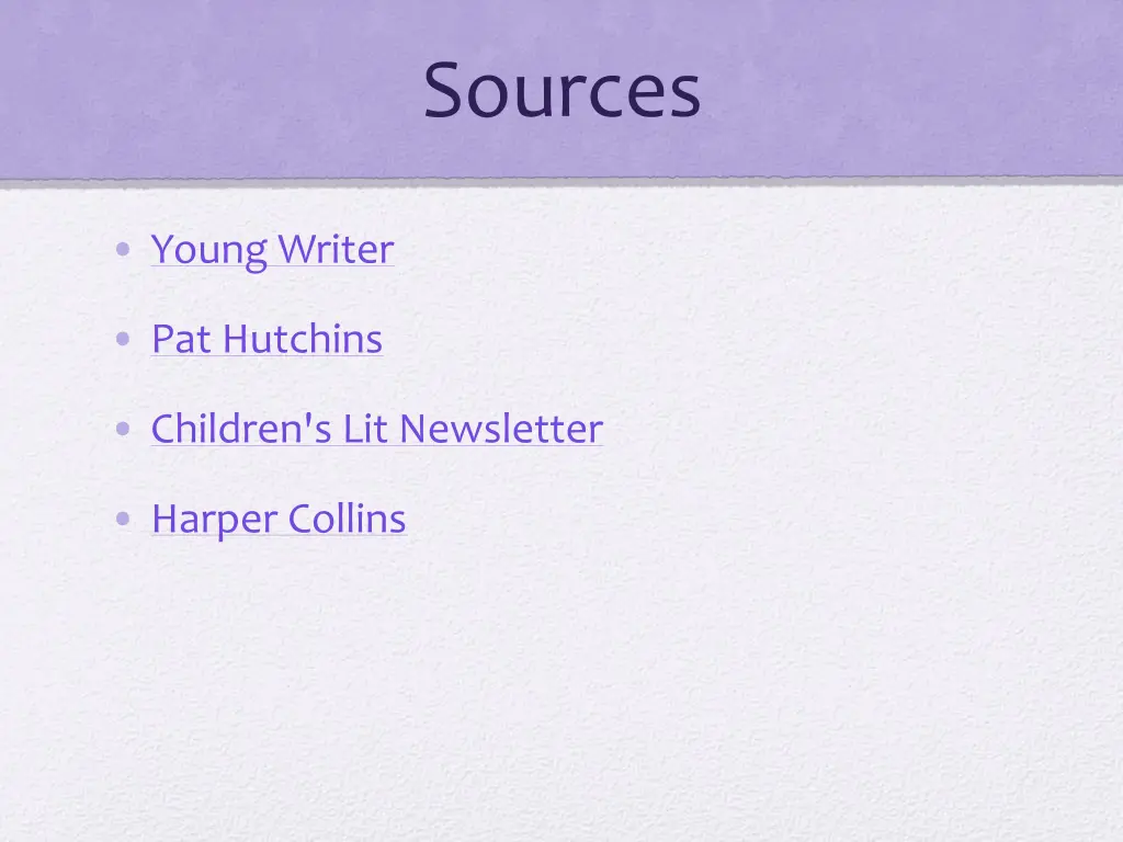 sources