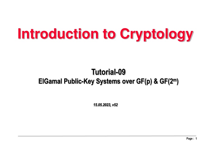 introduction to cryptology
