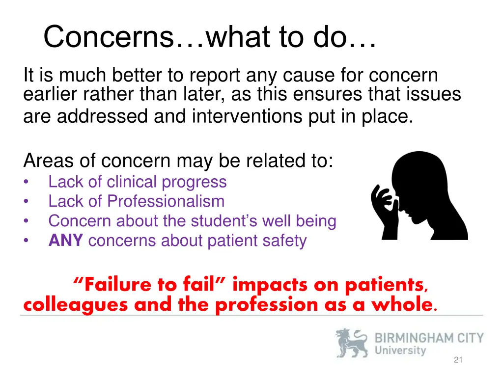 concerns what to do it is much better to report
