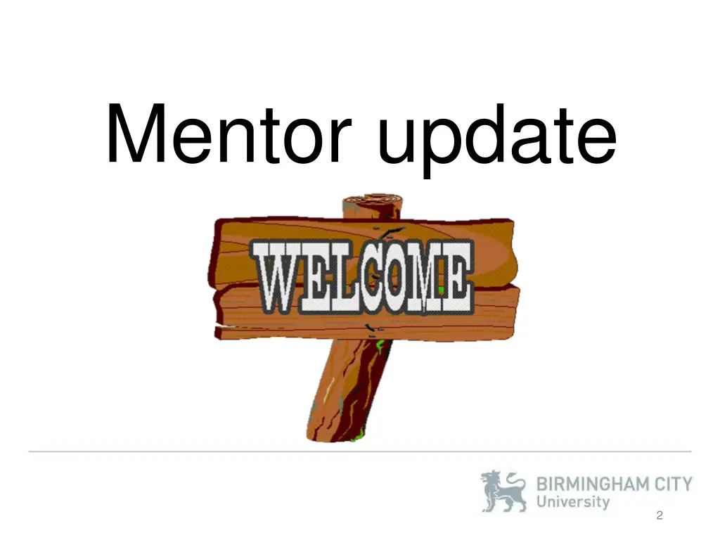 mentor update