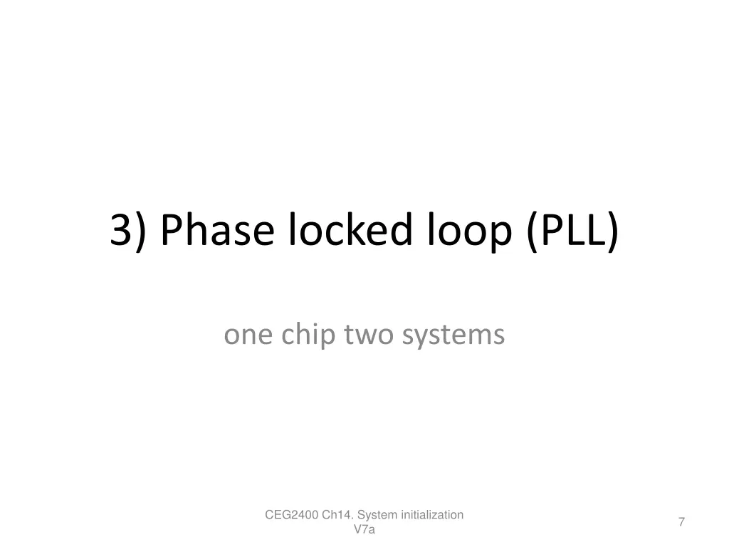 3 phase locked loop pll