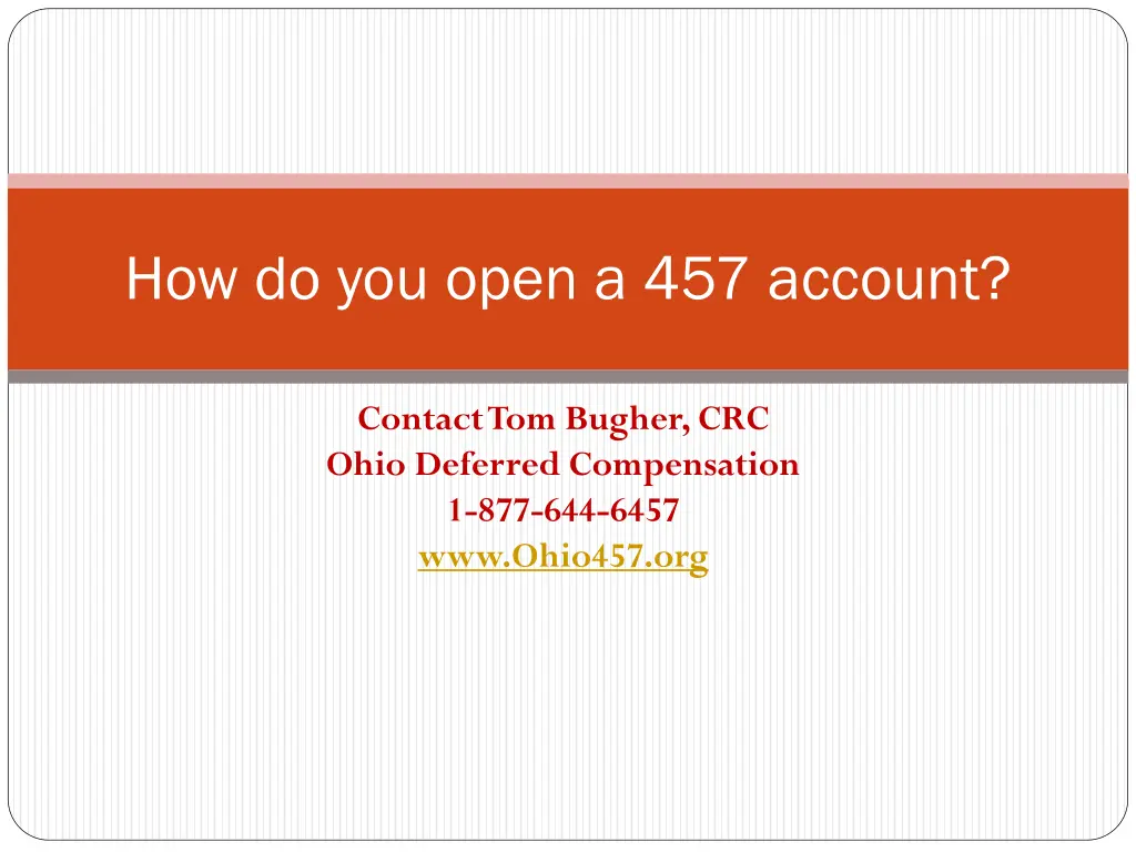 how do you open a 457 account