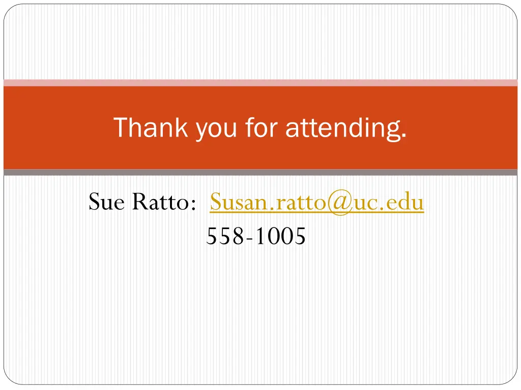thank you for attending