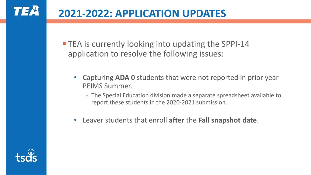 2021 2022 application updates