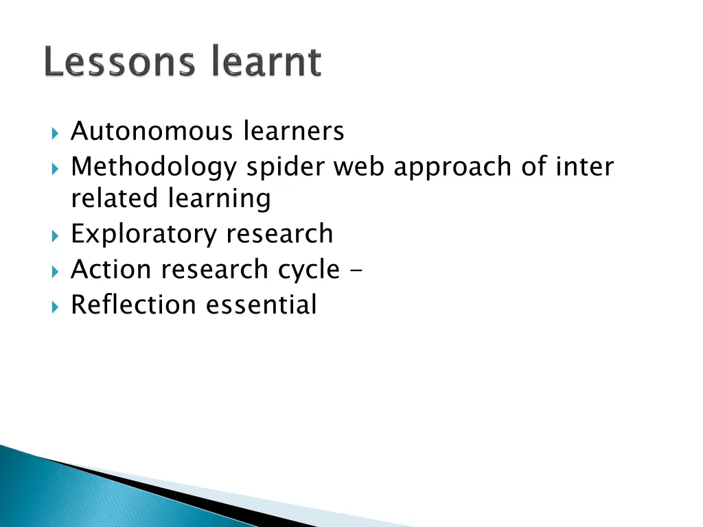 autonomous learners methodology spider