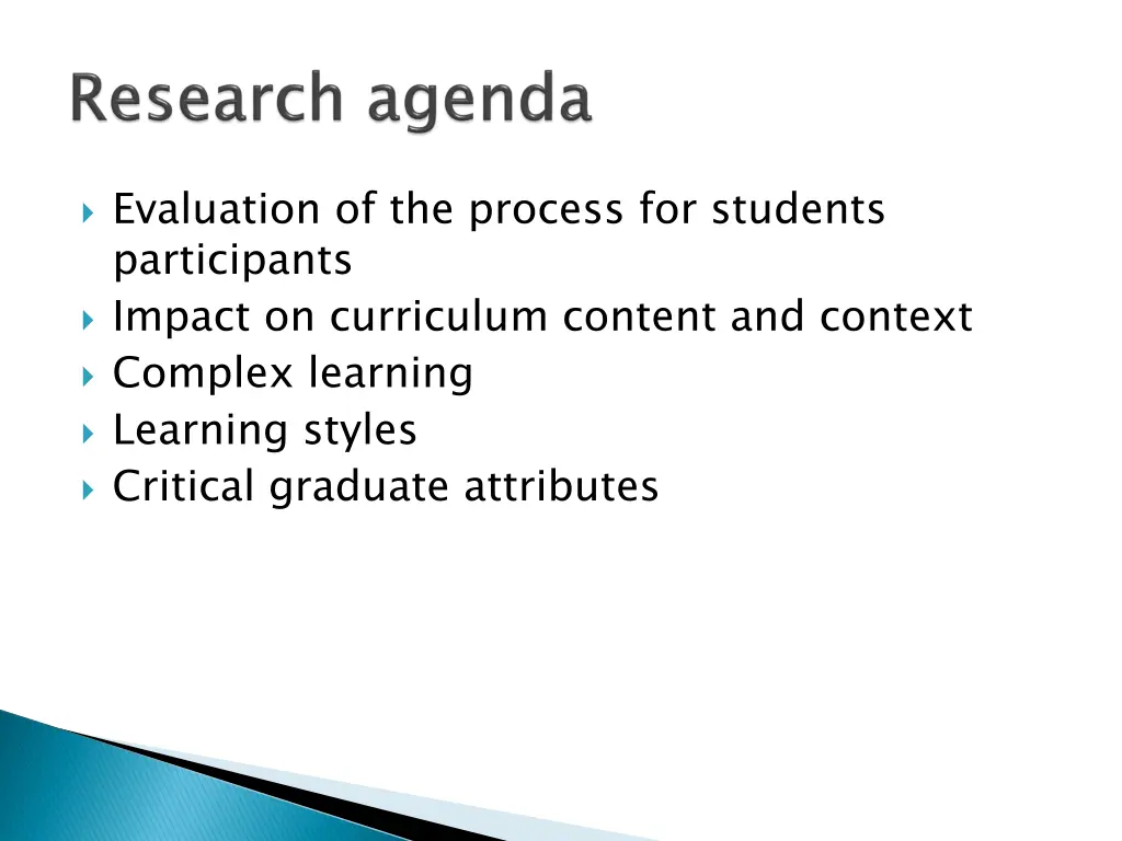 evaluation of the process for students
