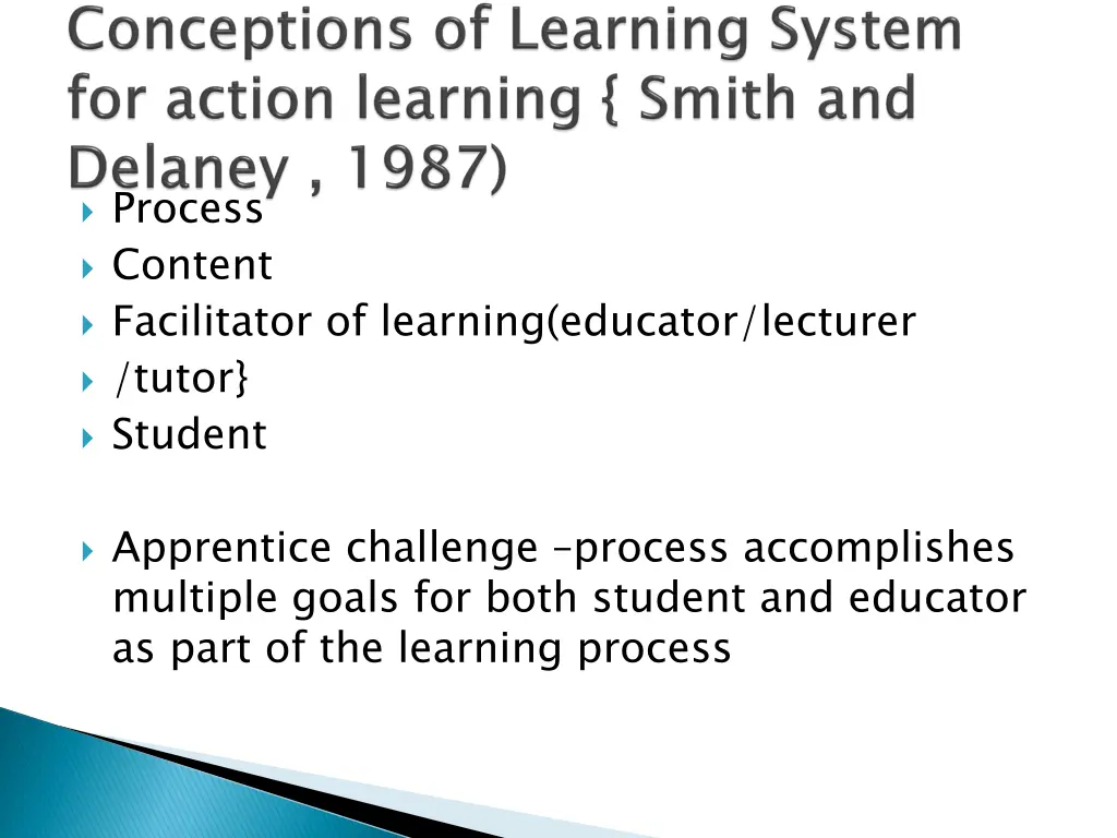 process content facilitator of learning educator