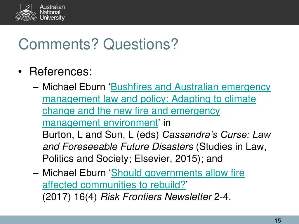 comments questions