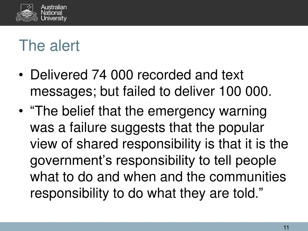 the alert